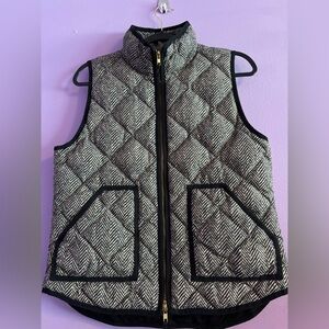 J. Crew Black and White Patterned Vest